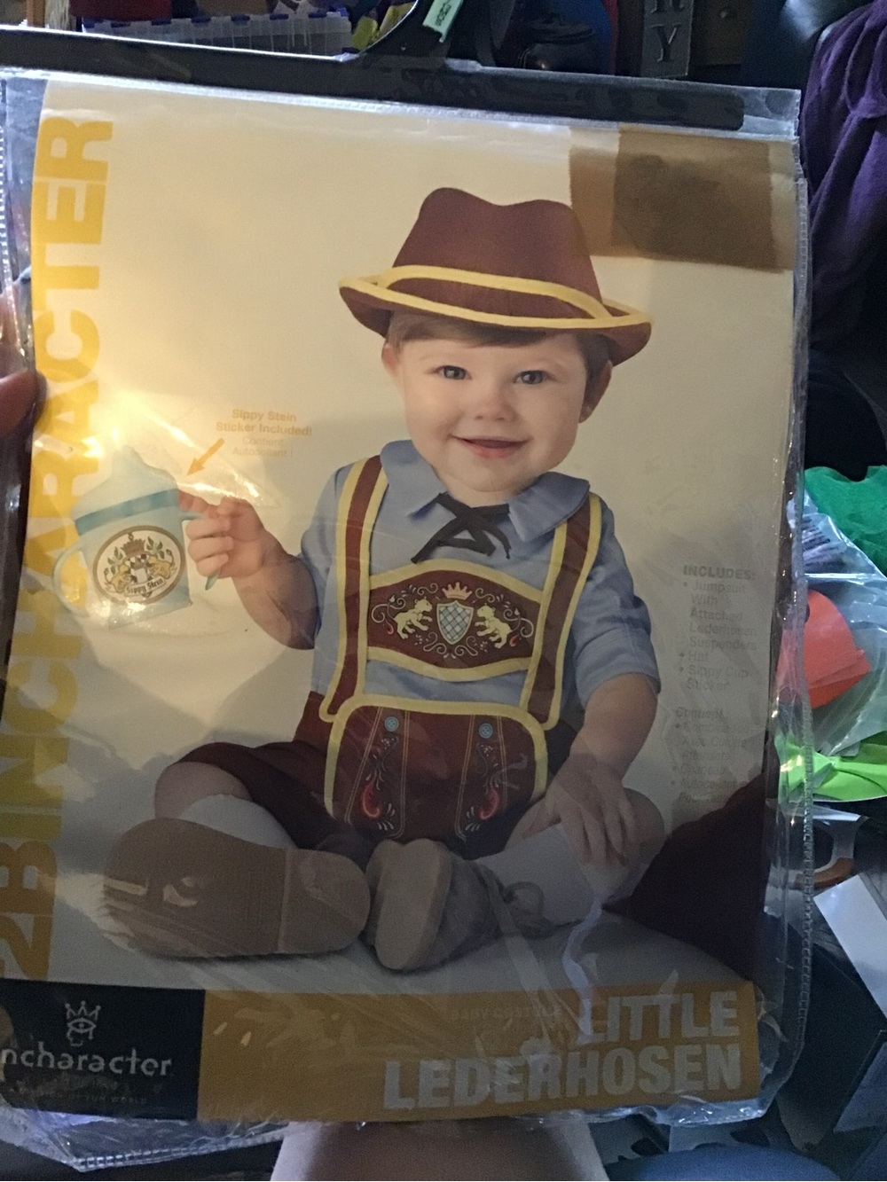 Little lederhosen incharacter baby costume size 0-6 months -New